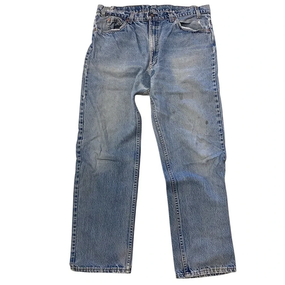 Vintage Levi Strauss 505 Orange Tab Thrashed Repaired Levi's Jeans‎ Made in USA